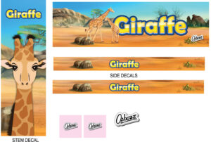 Giraffe Scooter Decals